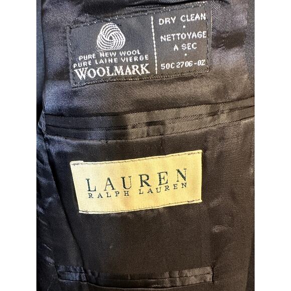 Lauren Ralph Lauren Sz 42L 100% Wool Tuxedo Jacket w Matte Satin Lapels Formal - Picture 7 of 10
